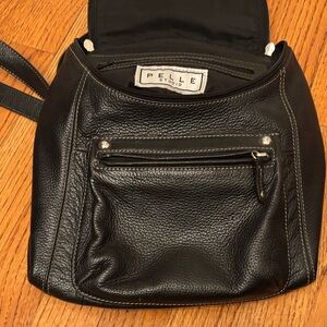 Pelle Studio Black Leather Backpack